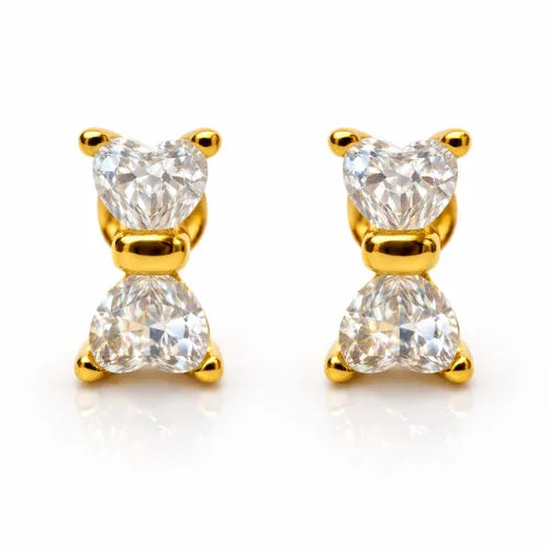 Twin Heart Glow Studs