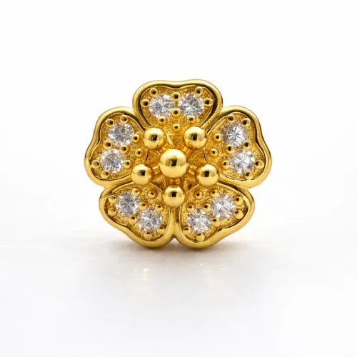 Golden Charm Flower Earrings