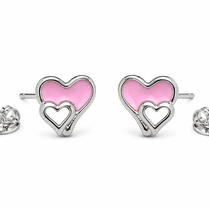 925 Sterling Silver Sweetheart Glow Stud Earrings
