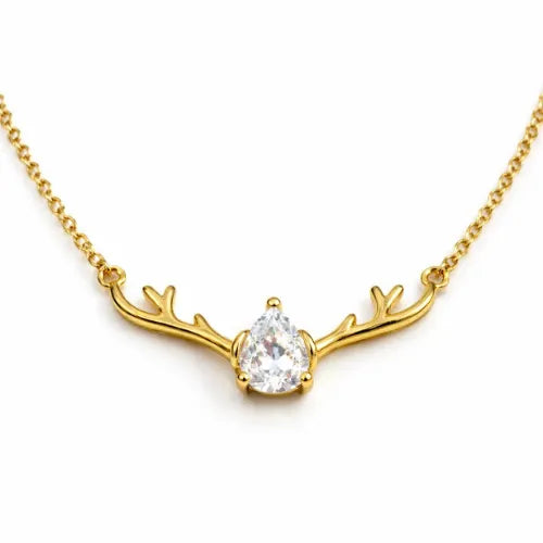Antler CZ Pendant
