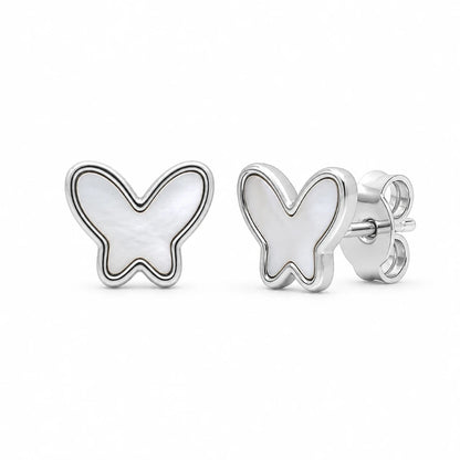 925 sterling silver butterfly stud earrings for women minimal elegant jewellery