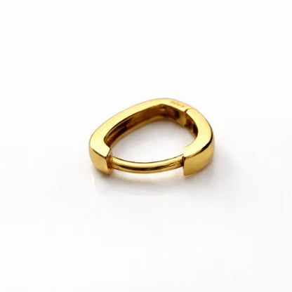 Minimal Gold Heart Hoops